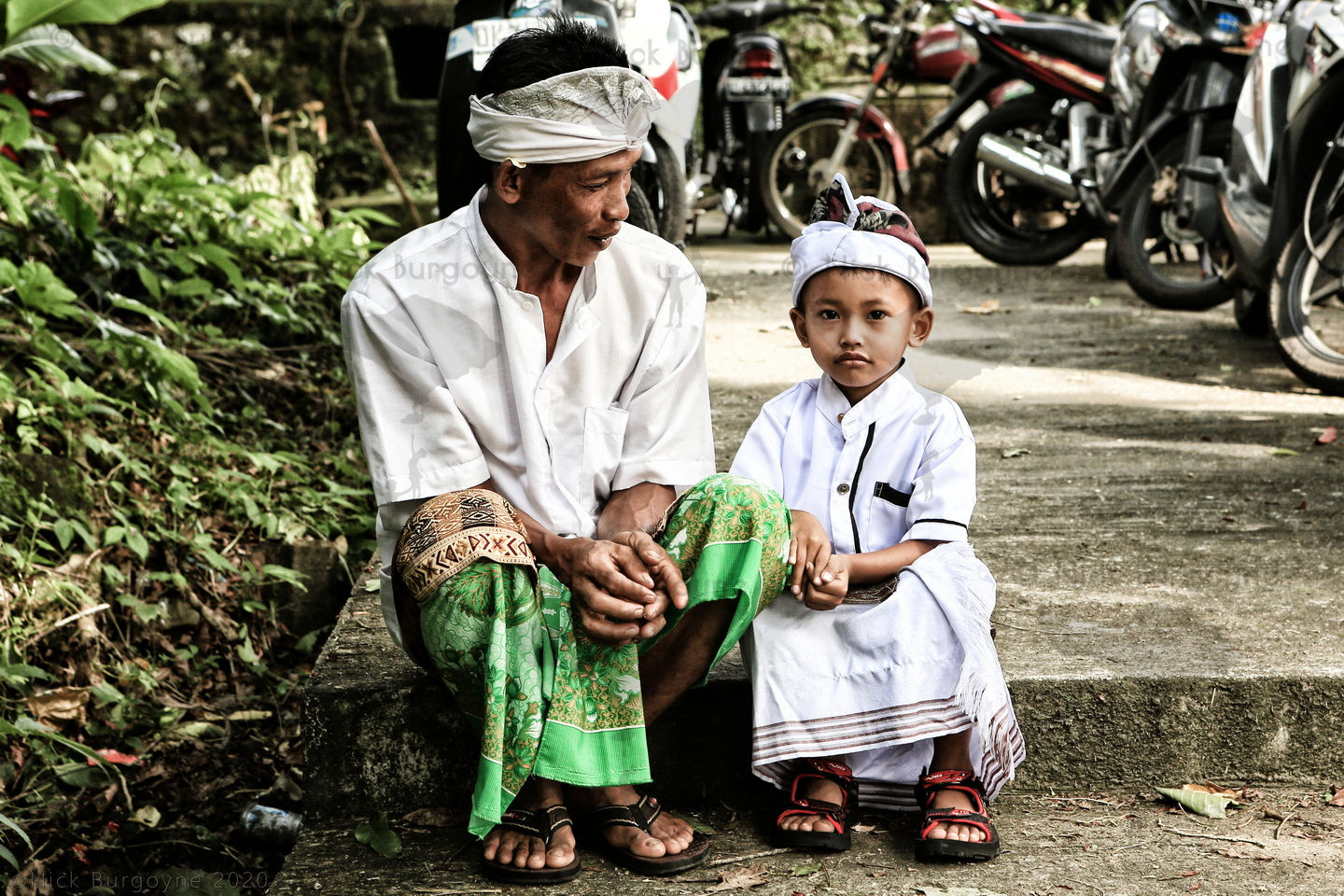 In Their Temple Clothes - Batukaru Temple